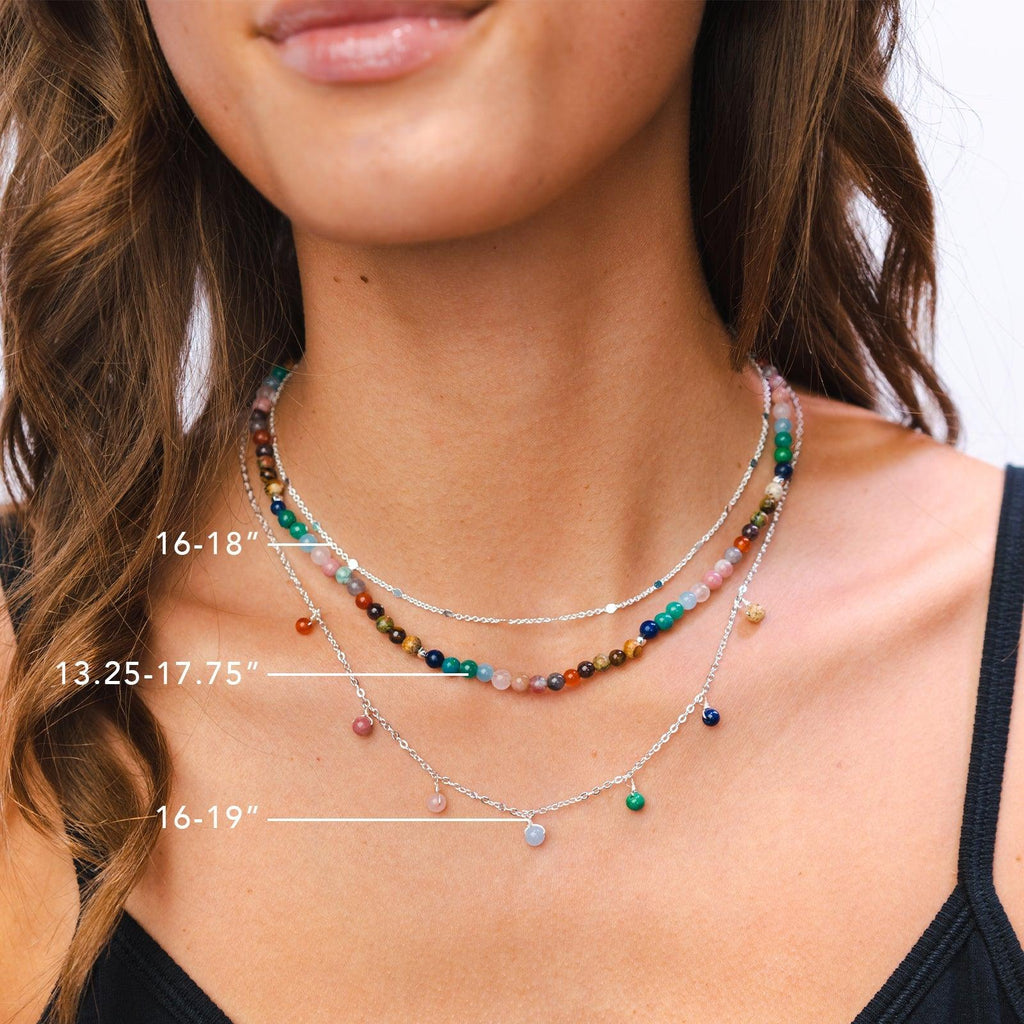 Master Healer Dewdrop + Circles in the Sand Necklace Stack